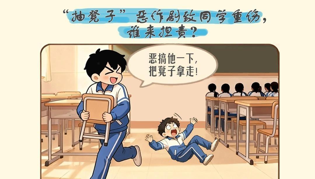 “抽凳子”惡作劇致同學(xué)重傷，后果很?chē)?yán)重！