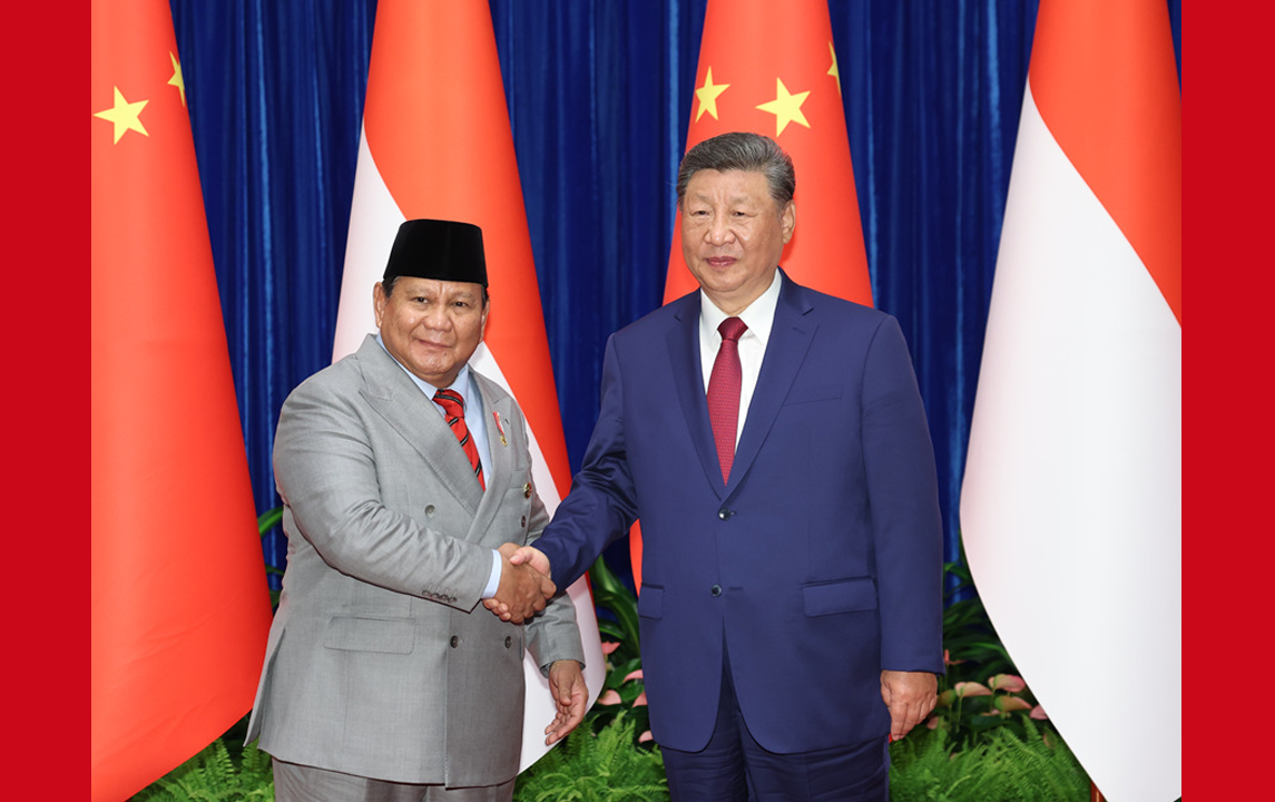 習(xí)近平會見印度尼西亞總統(tǒng)普拉博沃